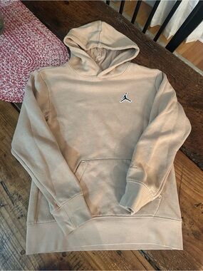 Jordan Youth Large Hooded Sweatshirt in Tan